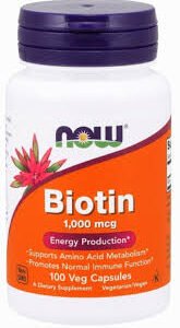 NOW Foods Biotin 1000 MCG - 100 Capsules