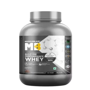 MuscleBlaze Biozyme Performance Whey Protein Powder, Rich Chocolate (2kg / 4.4lbs) | 25g Protein Per Scoop ( free delivery )