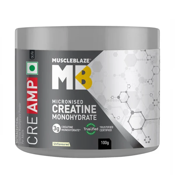 MuscleBlaze Creatine Monohydrate CreAMP Unflavoured • 100 g