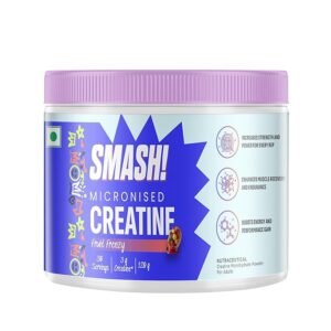 SMASH Micronised Creatine Monohydrate Powder, Fruit Frenzy (30 Servings, 120g) ( free delivery )