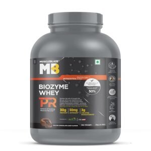 MuscleBlaze Biozyme Whey Protein PR Powder with 30g Protein, 3g Creatine Monohydrate & 50mg AstraGin (Molten Chocolate Cake, 2kg / 4.4lbs) | Trustified Gold Certified ( free delivery )