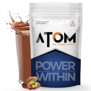 AS-IT-IS Nutrition ATOM PWR Whey Protein with Enzymes, 24g Protein, 11g EAA, Lean Muscle Gains & Rapid Recovery, Easy Digest, 1Kg, Choco Hazel Fusion ( free delivery )