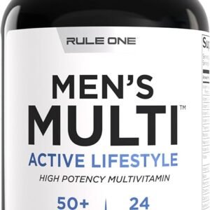 Rule1 Men's Multi - Men's Daily Vitamins, Essential Minerals, Superfoods, Digestive Enzymes, Amino Acids, & Antioxidants for Active Lifestyles and Wellness Support (90 Tablets, 30 Day Supply) ( free delivery )