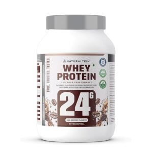 NATURALTEIN Natural Whey Protein 1 kg | Max Coffee 24g | 24g Protein Per Serving | No Added Sugar | Sweetened with Stevia | Non-GMO | Soy-Free | Gluten-Free | Super Mixability ( free delivery )