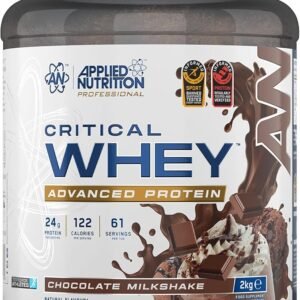 Applied Nutrition Critical Whey Protein Powder 2kg - High Protein Powder, Protein Milkshake, Muscle Building Supplement with BCAAs & Glutamine (2kg - 67 Servings) (2kg, Chocolate Milkshake) ( free delivery )