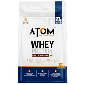 AS-IT-IS Nutrition ATOM Whey Protein 1kg | 27g protein | Isolate & Concentrate | Double Rich Chocolate | USA Labdoor Certified | With Digestive Enzymes for better absorption ( free delivery )