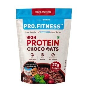 PRO.FITNESS 27g High Protein Oats 900g (By MyFitness) | Dark Chocolate Oats with Pumpkin Seeds & Raisins| Chocolate Rolled Oats with Jaggery - No Refined Sugar | Breakfast Cereal for weight loss ( FREE DELIVERY )